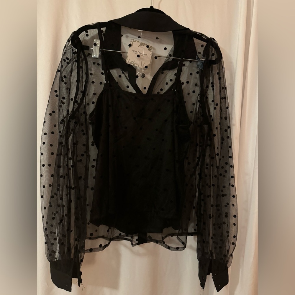 Beautiful black blouse NWT